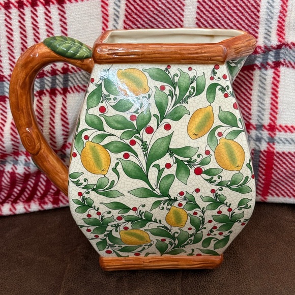 Vintage 8”H Pacific Rim Ceramic Lemon Pitcher - Picture 2 of 6